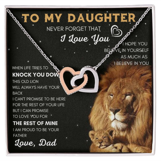 Never Forget I Love you : Interlocking Heart Necklace