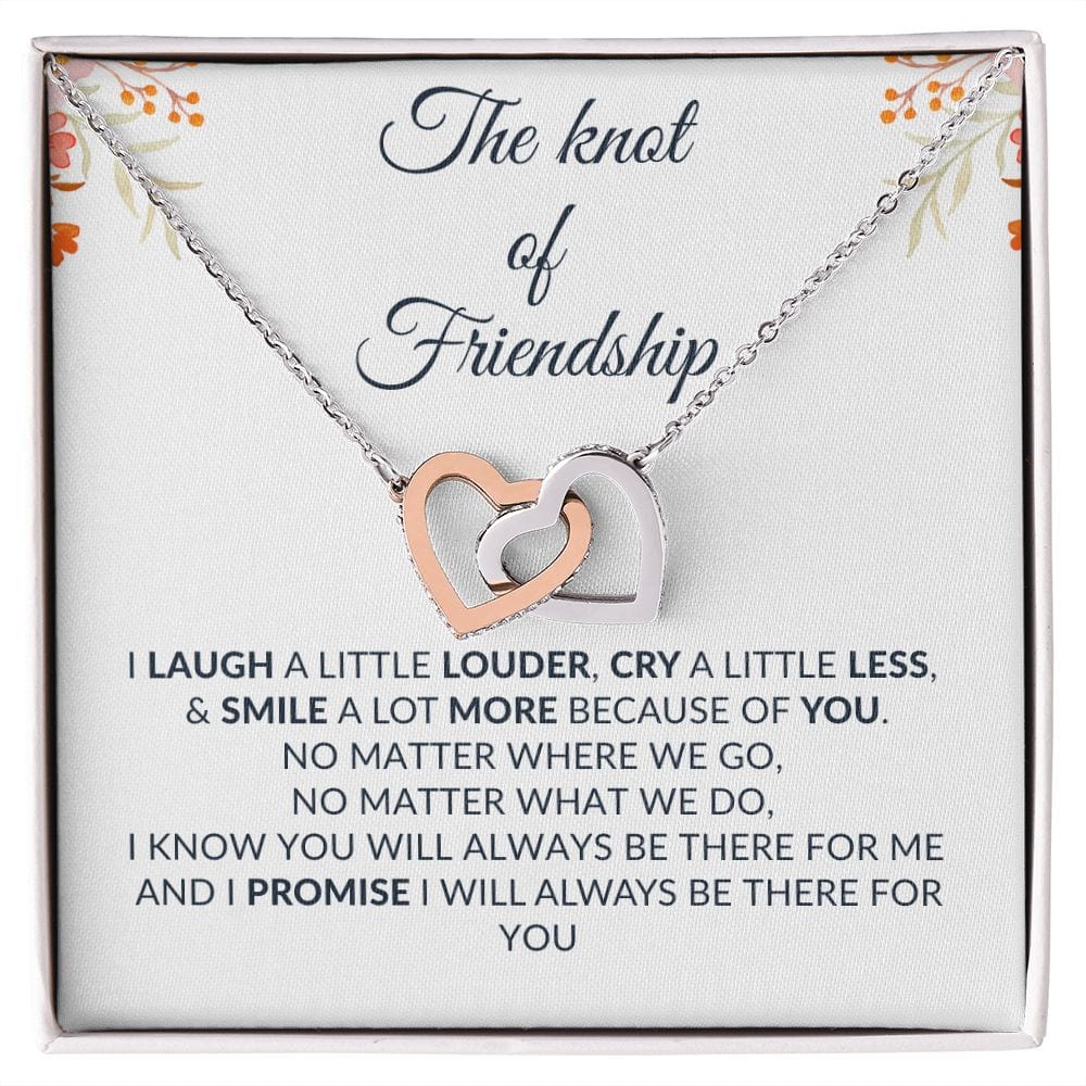 Knot of Friendship Heart Pendant Necklace