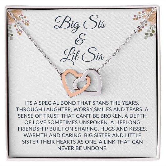 Big Sis & Lil Sis Hearts Necklace