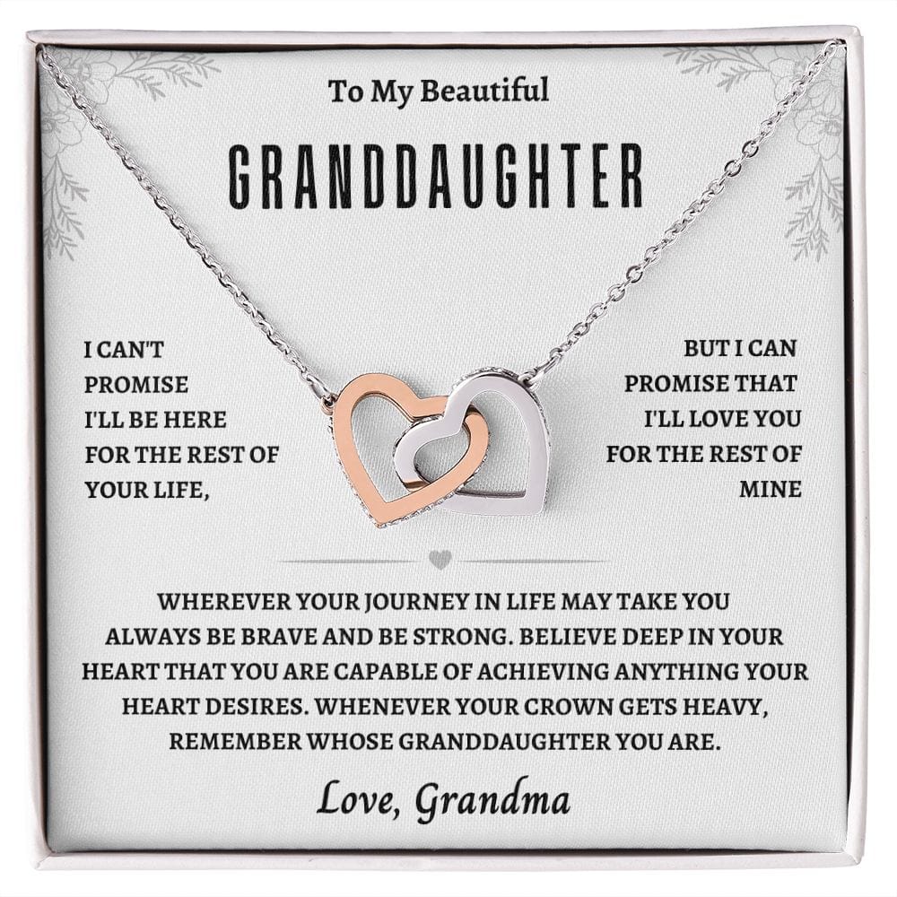 GrandDaughter From Grandma:Interlocking Hearts Necklace