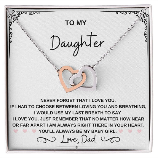 Daughter Heart Necklace-My Baby Girl