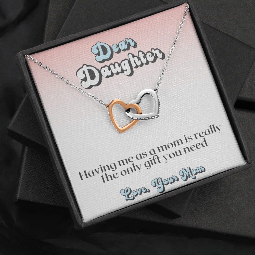 Interlocking Hearts Necklace for Daughter
