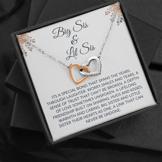 Big Sis & Lil Sis Hearts Necklace