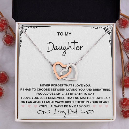 Daughter Heart Necklace-My Baby Girl