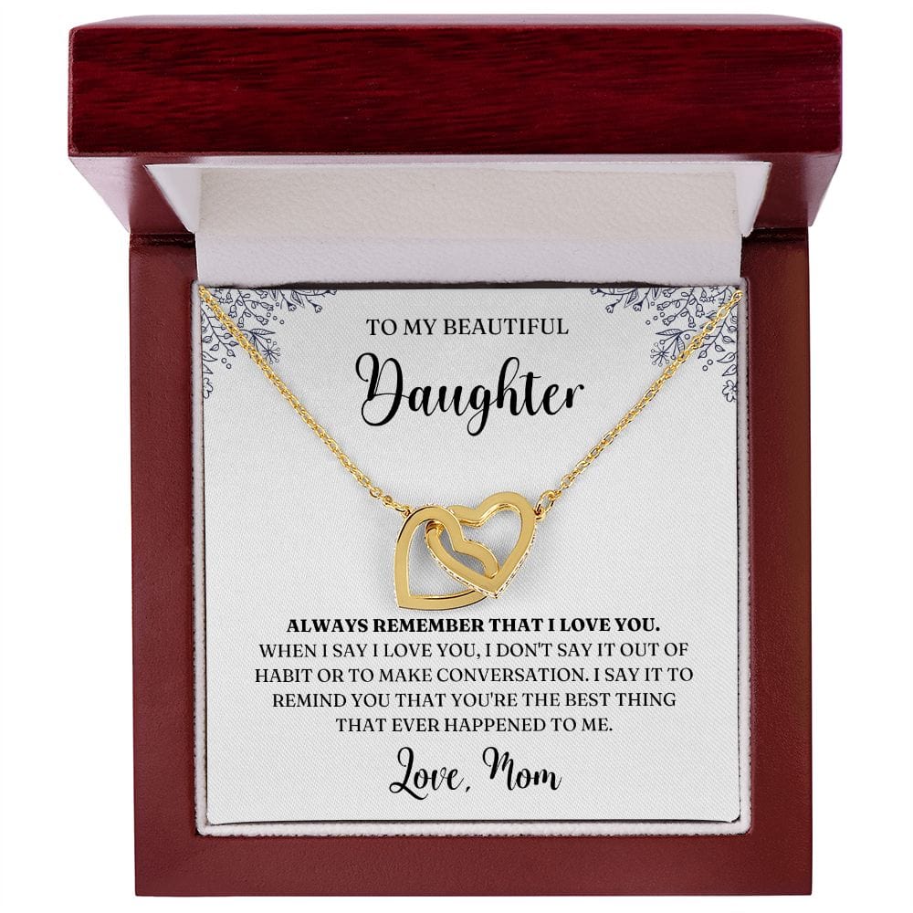 Daughter Necklace from Mom/Dad- Always Remember