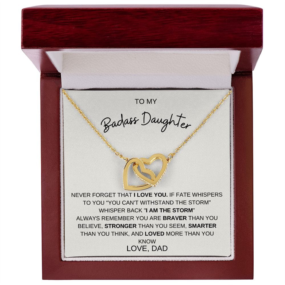 Badass Daughter-Storm Heart Necklace
