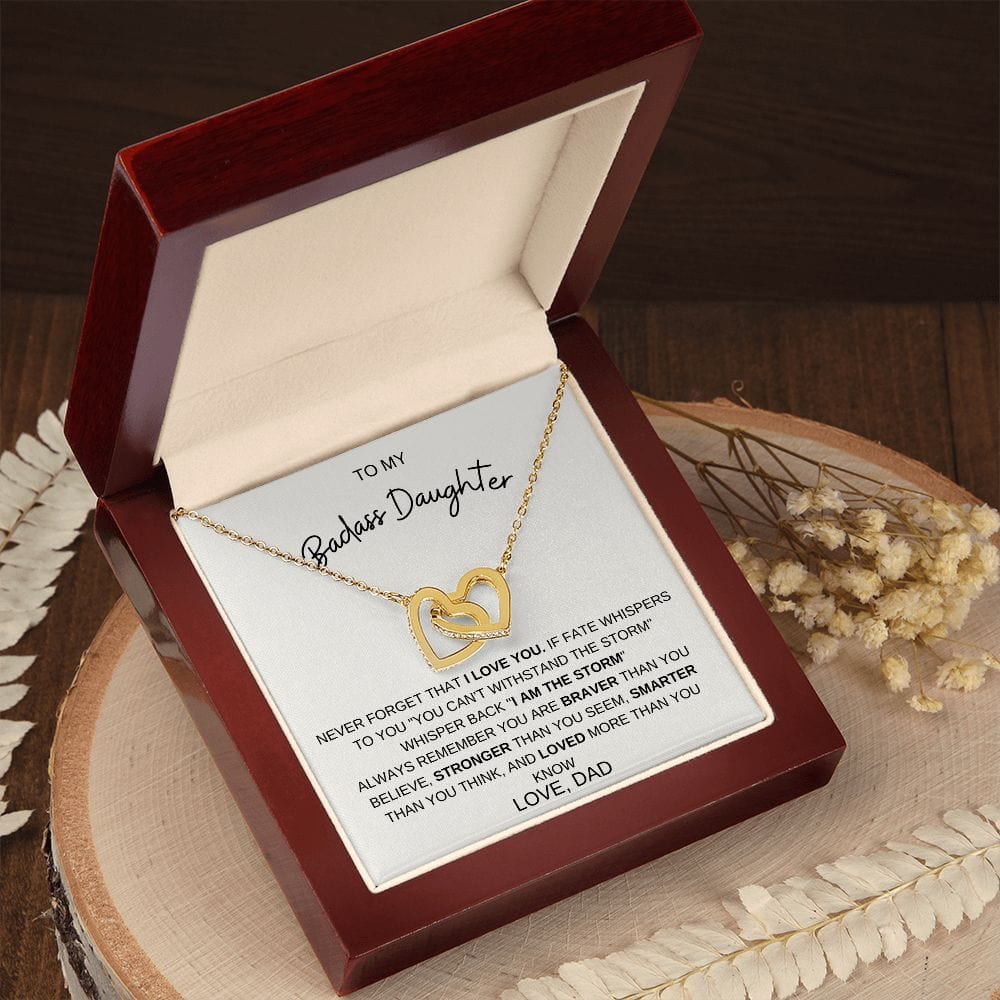 Badass Daughter-Storm Heart Necklace