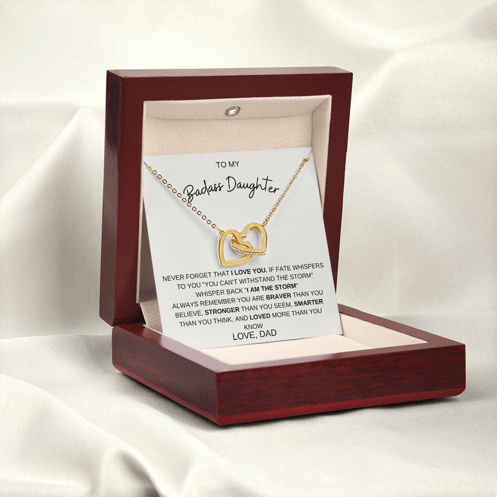 Badass Daughter-Storm Heart Necklace