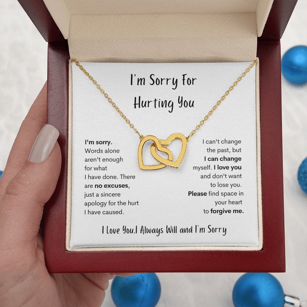 I'm Sorry- Double Heart Necklace