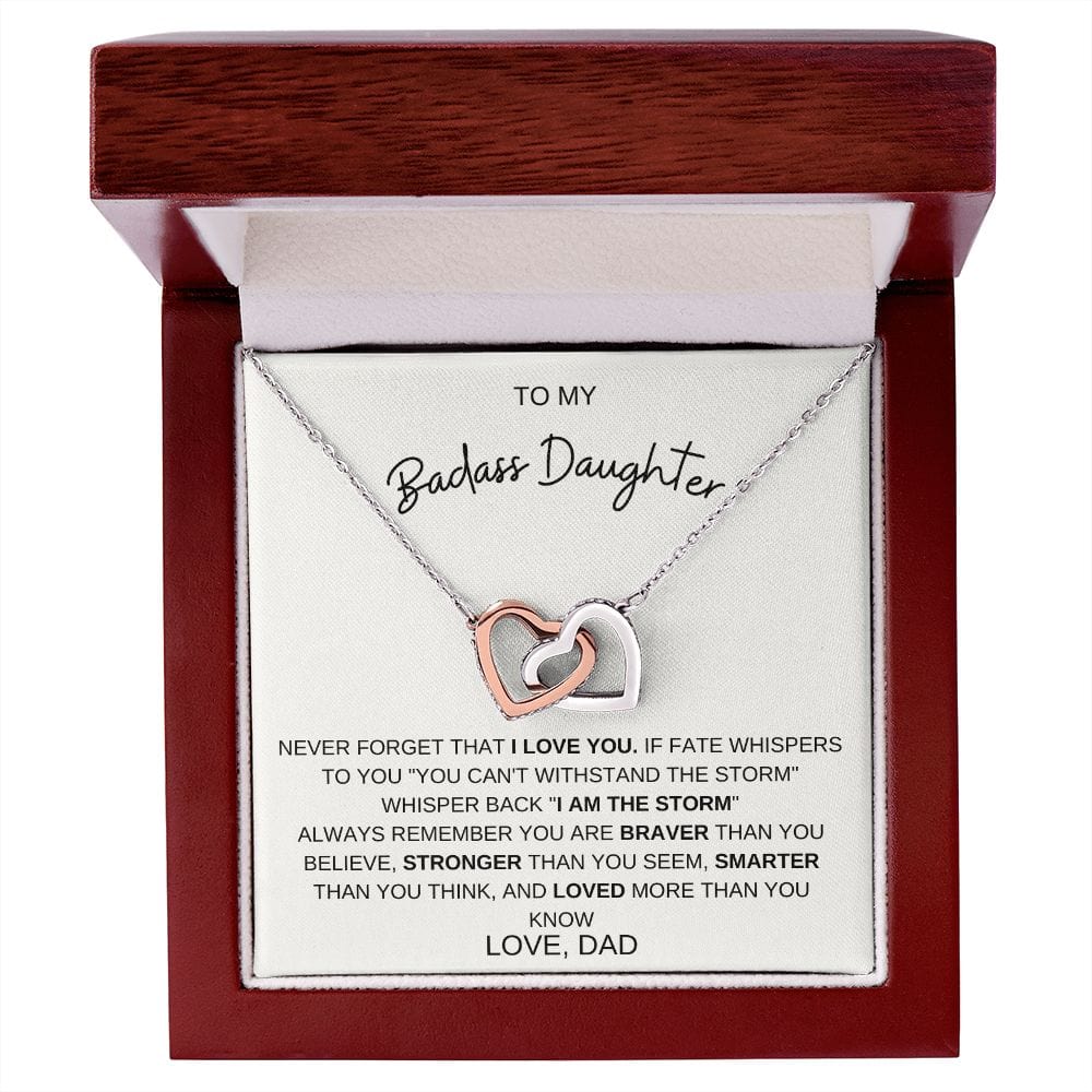 Badass Daughter-Storm Heart Necklace