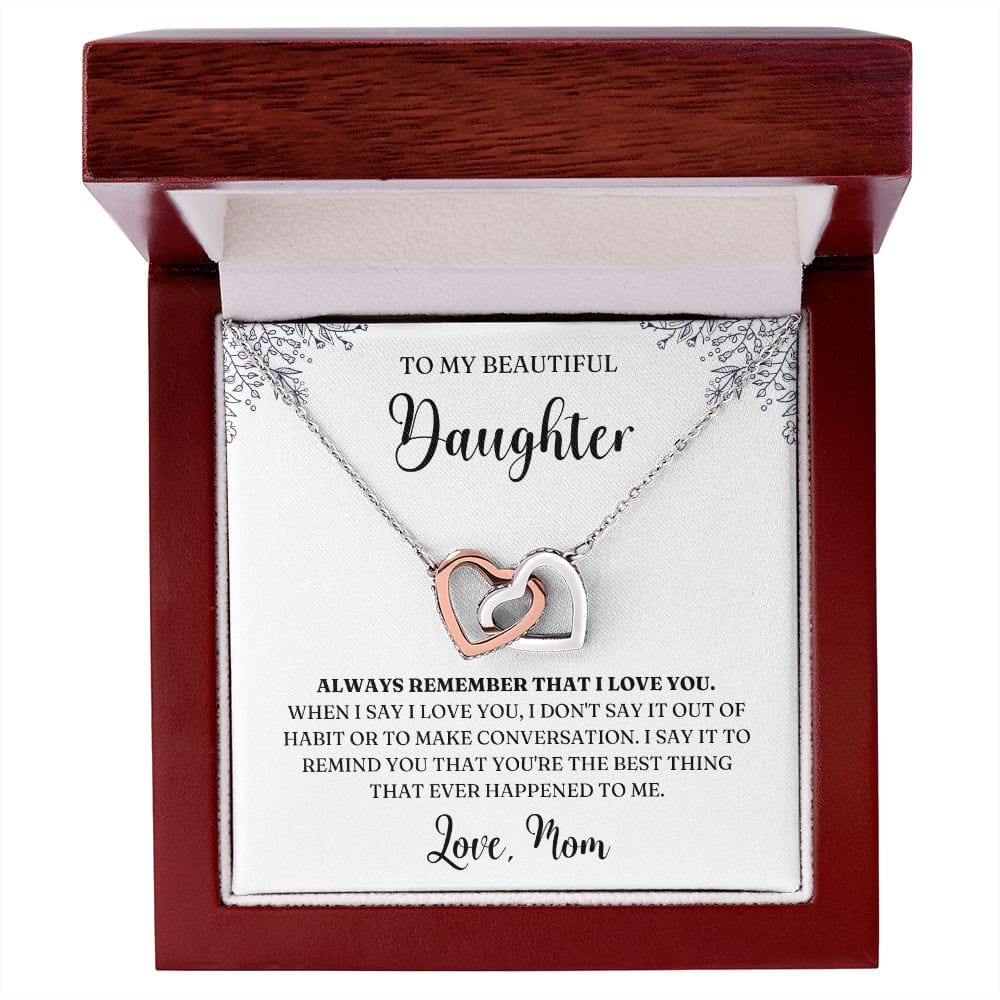 Daughter Necklace from Mom/Dad- Always Remember