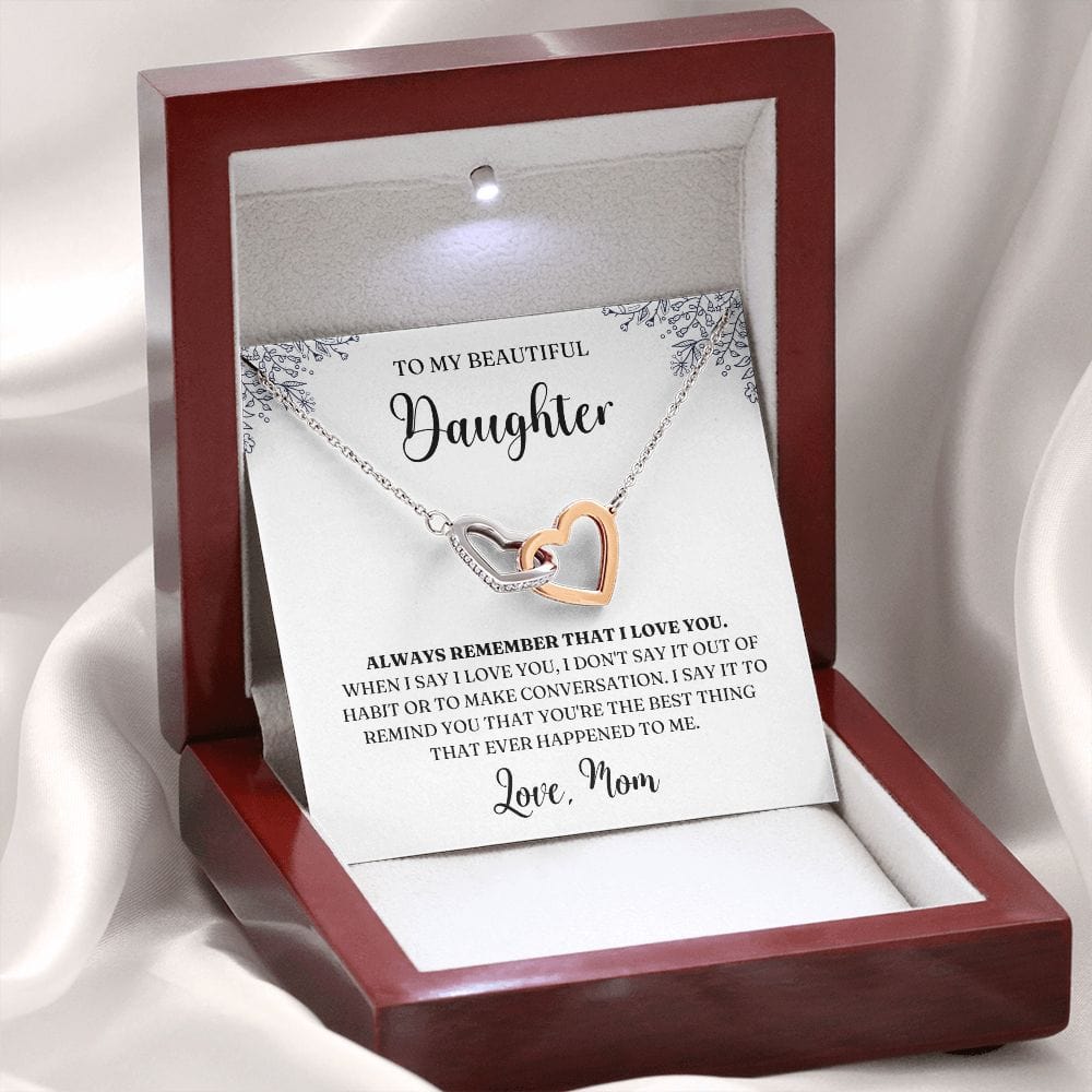 Daughter Necklace from Mom/Dad- Always Remember
