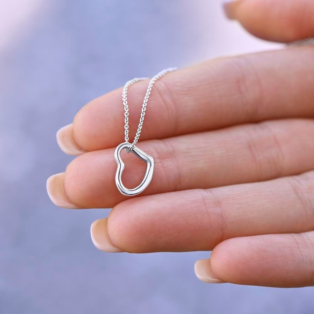 Delicate Heart Necklace- To daughter From Mom