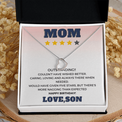 Funny Gift Outstanding Mom 4 Star Necklace