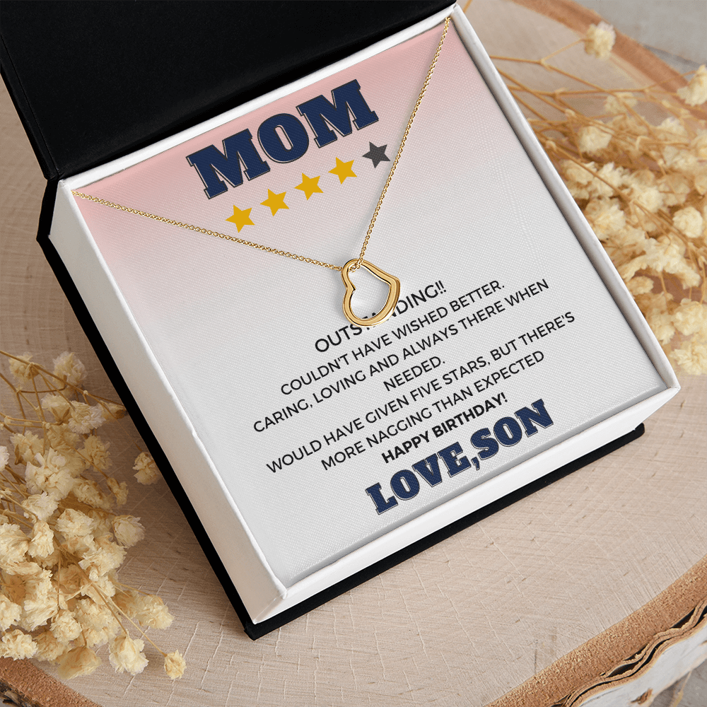 Funny Gift Outstanding Mom 4 Star Necklace