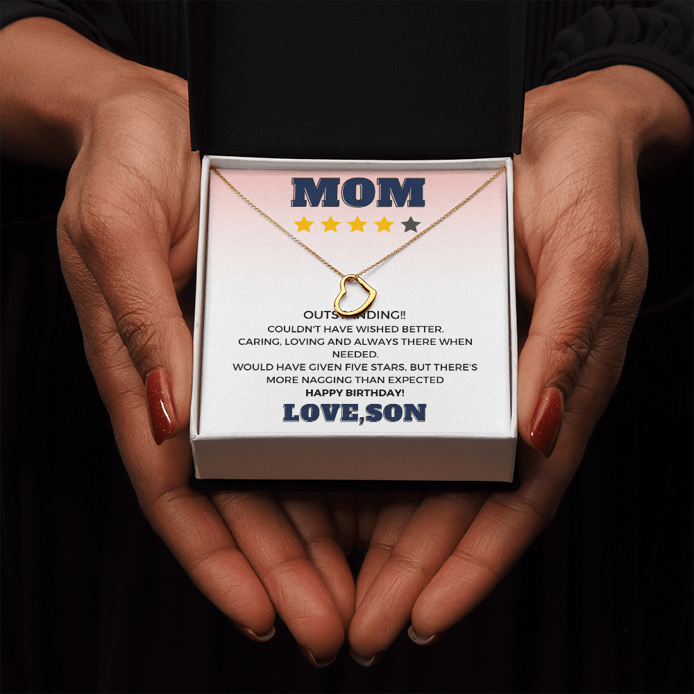 Funny Gift Outstanding Mom 4 Star Necklace