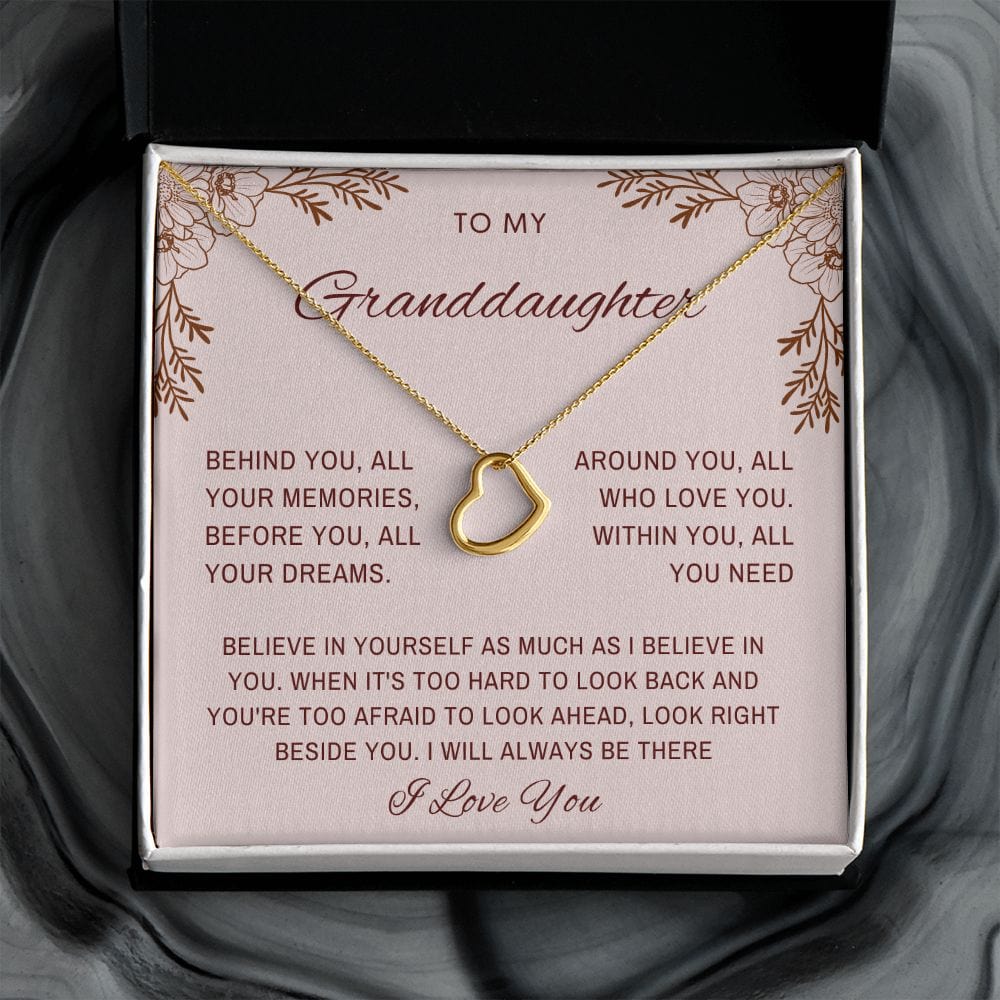 Granddaughter necklace from grammy, To our granddaughter jewelry, Graduation/birthday/Christmas gift