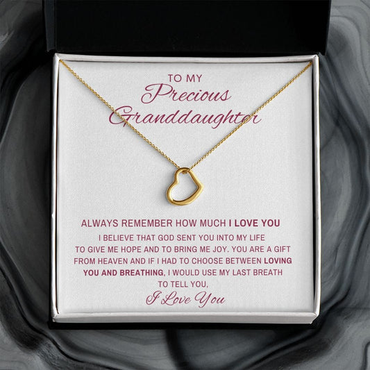 Granddaughter necklace from grandma, To our granddaughter jewelry, Graduation/birthday/Christmas gift