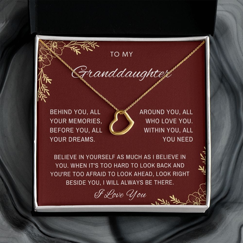 Granddaughter necklace from grandma, To our granddaughter jewelry, Graduation/birthday/Christmas gift