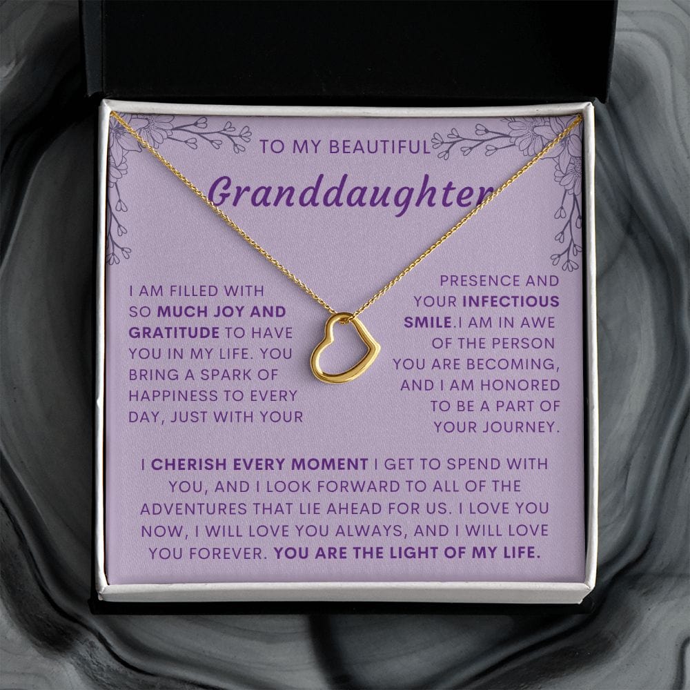 Granddaughter necklace from grandma, To our granddaughter jewelry, Graduation/birthday/Christmas gift