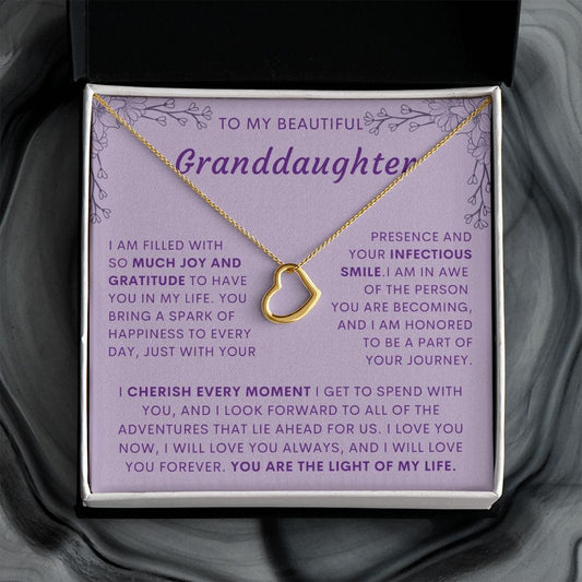 Granddaughter necklace from grandma, To our granddaughter jewelry, Graduation/birthday/Christmas gift