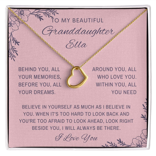 Granddaughter necklace from nana, To our granddaughter jewelry, Graduation/birthday/Christmas gift
