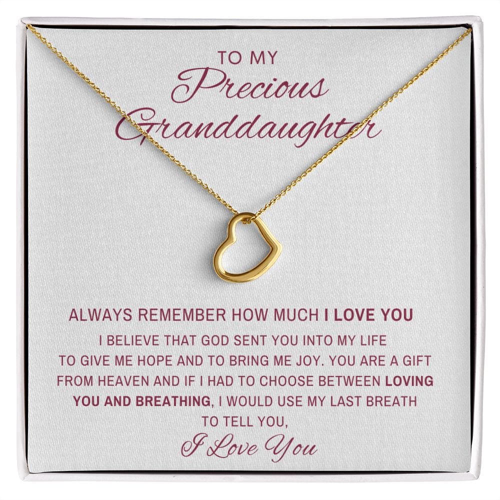 Granddaughter necklace from grandma, To our granddaughter jewelry, Graduation/birthday/Christmas gift