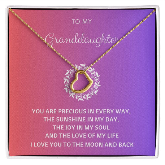 Granddaughter necklace from grandma, To our granddaughter on graduation, Granddaughter gift from grandpa, grandparents first communion gifts