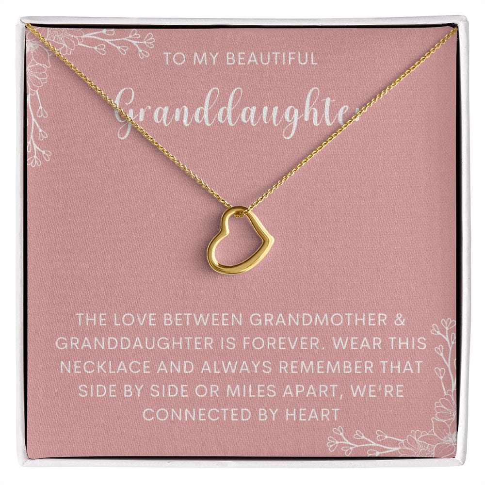 Granddaughter necklace, first communion gift from grandparents. Gift from Grandpa, Grandma