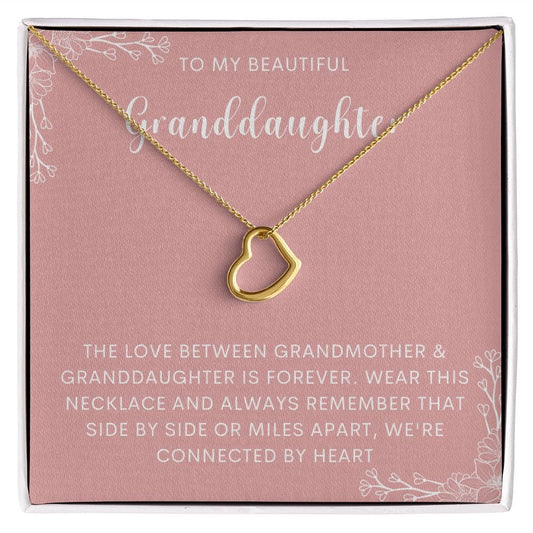 Granddaughter necklace, first communion gift from grandparents. Gift from Grandpa, Grandma