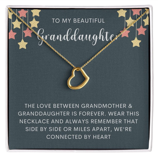 Granddaughter necklace from grandma, To our granddaughter jewelry, Graduation/birthday/Christmas gift