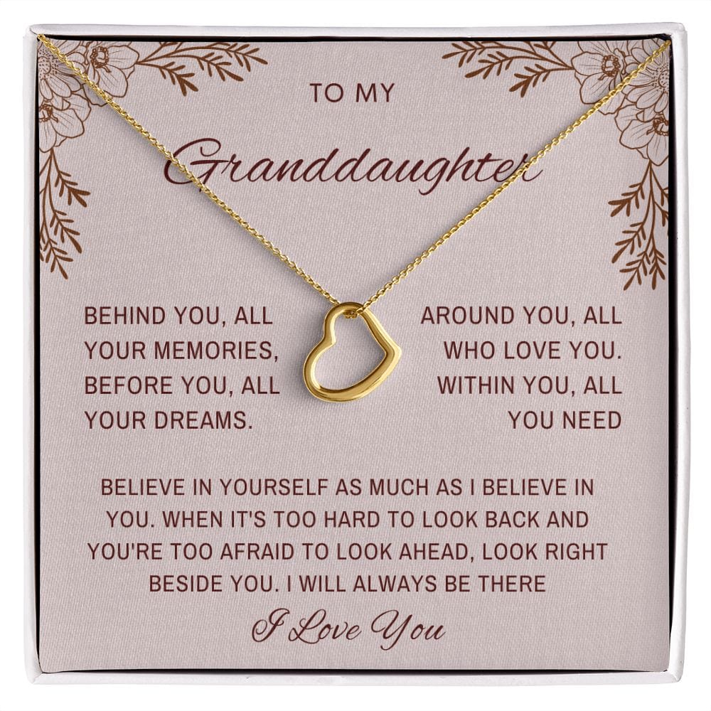 Granddaughter necklace from grammy, To our granddaughter jewelry, Graduation/birthday/Christmas gift