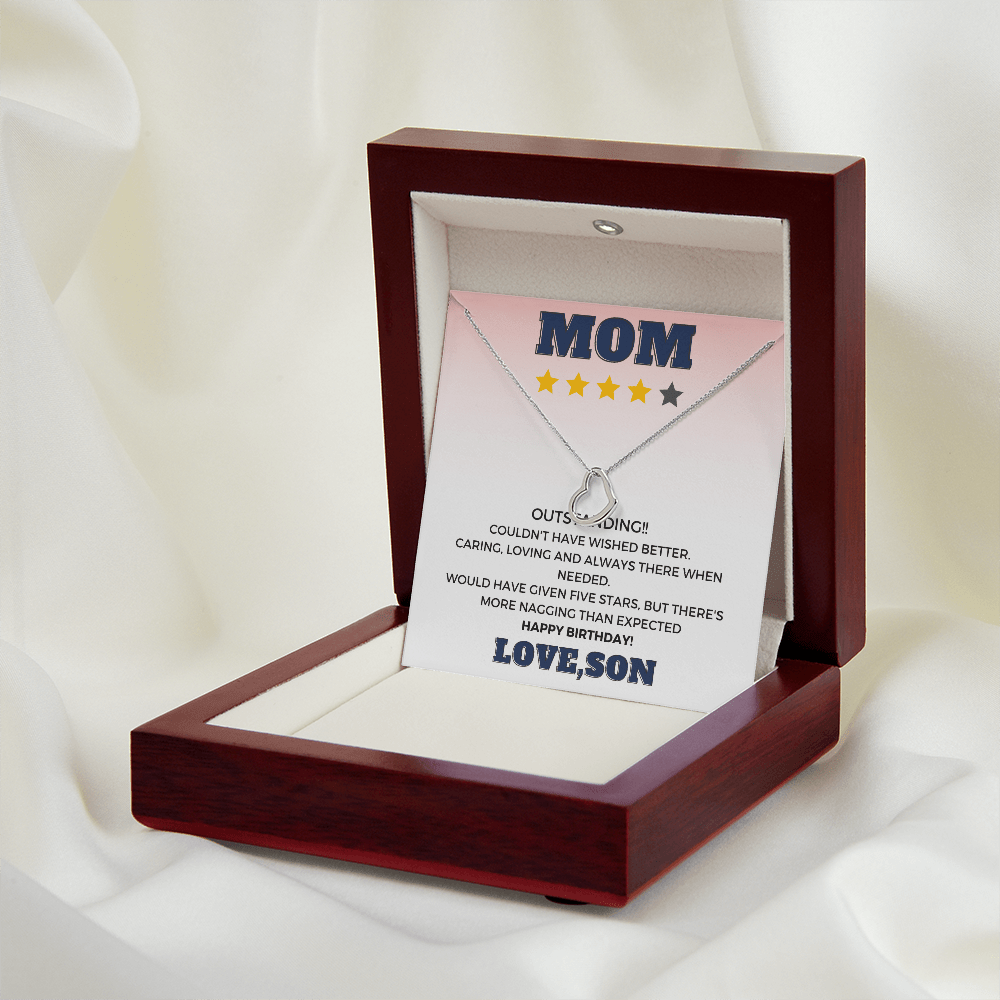 Funny Gift Outstanding Mom 4 Star Necklace