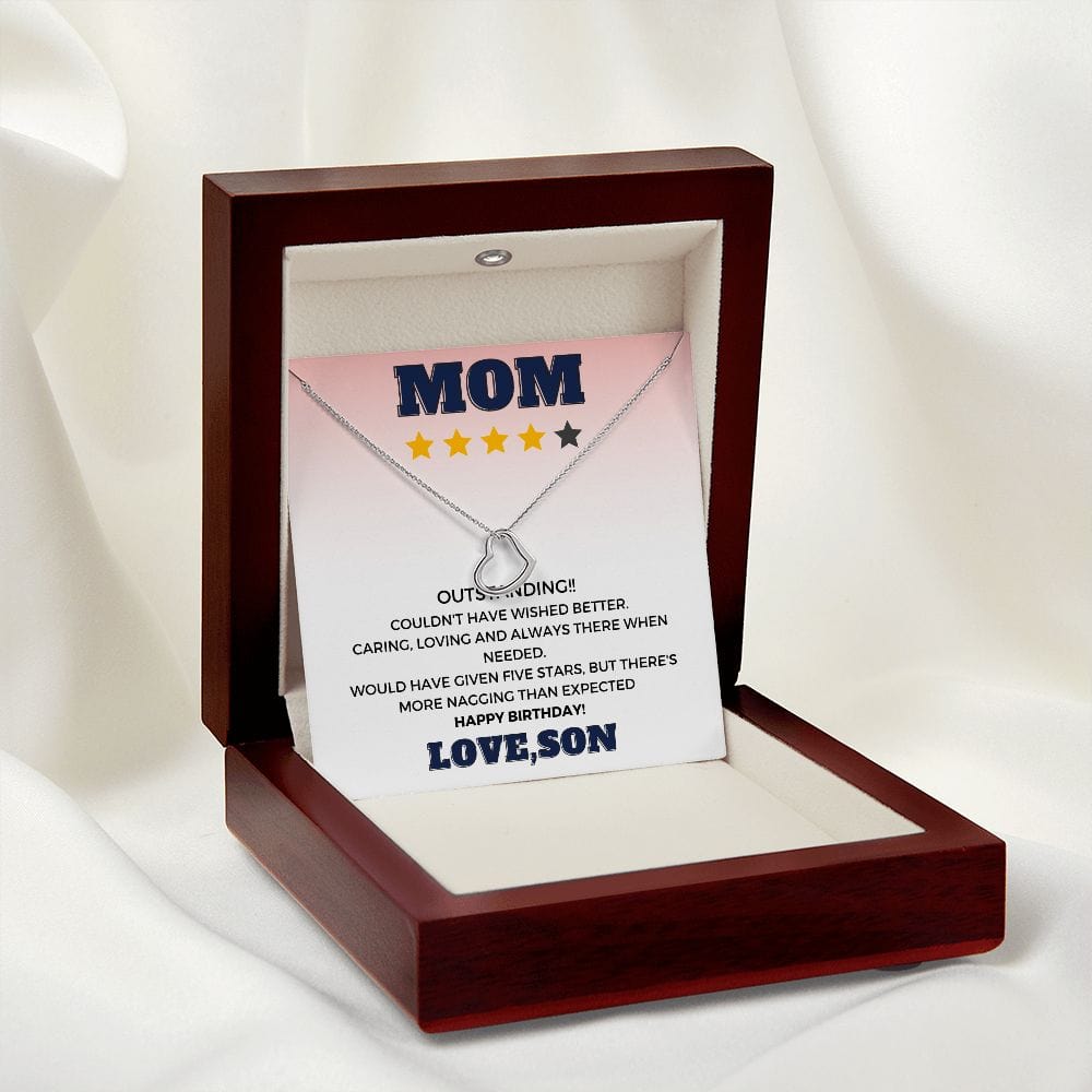 Funny Gift Outstanding Mom 4 Star Necklace