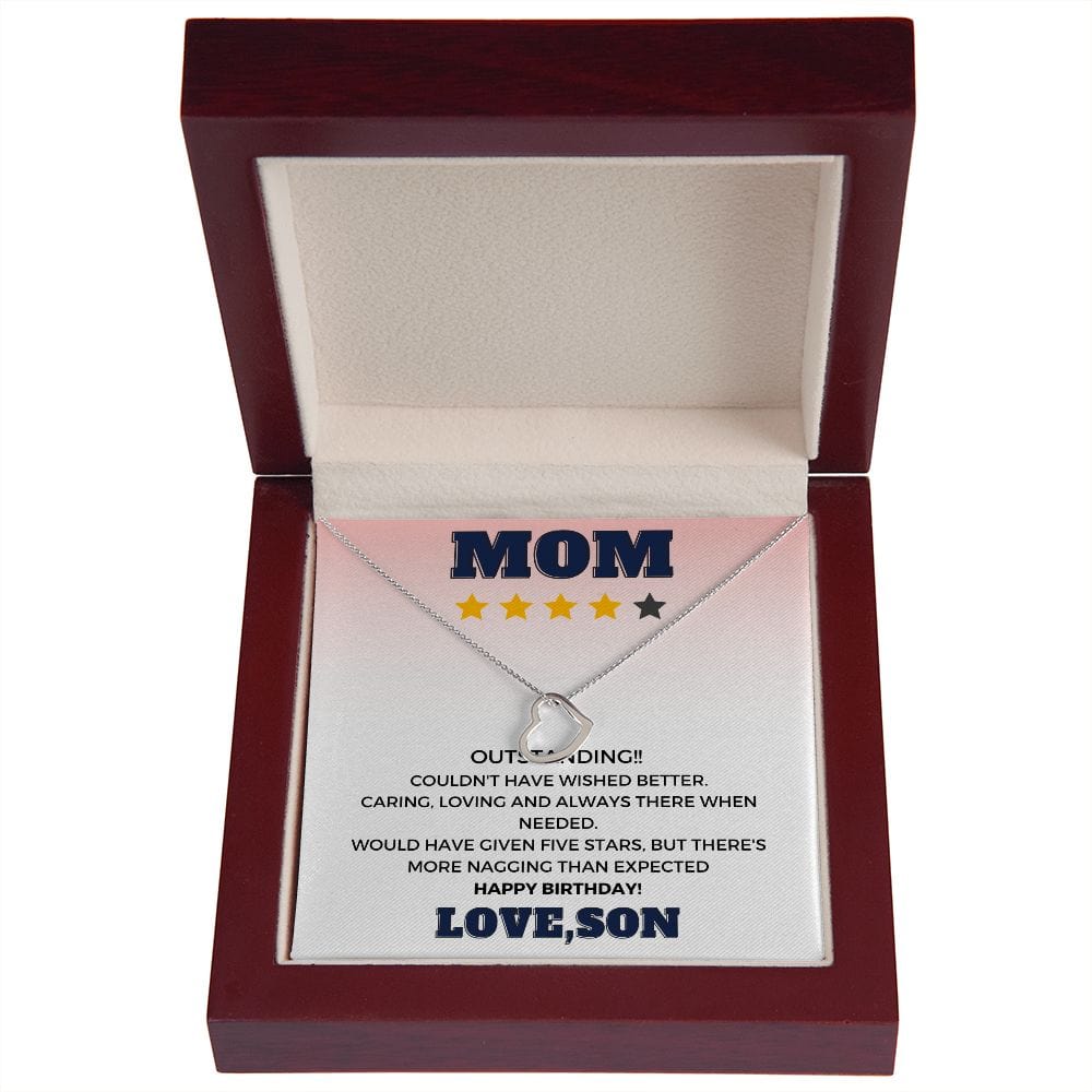 Funny Gift Outstanding Mom 4 Star Necklace