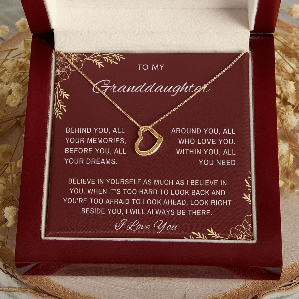 Granddaughter necklace from grandma, To our granddaughter jewelry, Graduation/birthday/Christmas gift