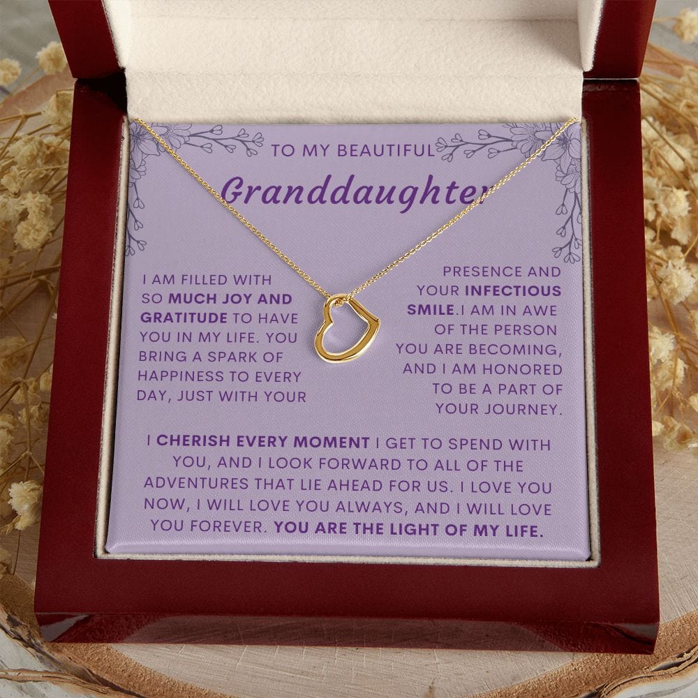 Granddaughter necklace from grandma, To our granddaughter jewelry, Graduation/birthday/Christmas gift
