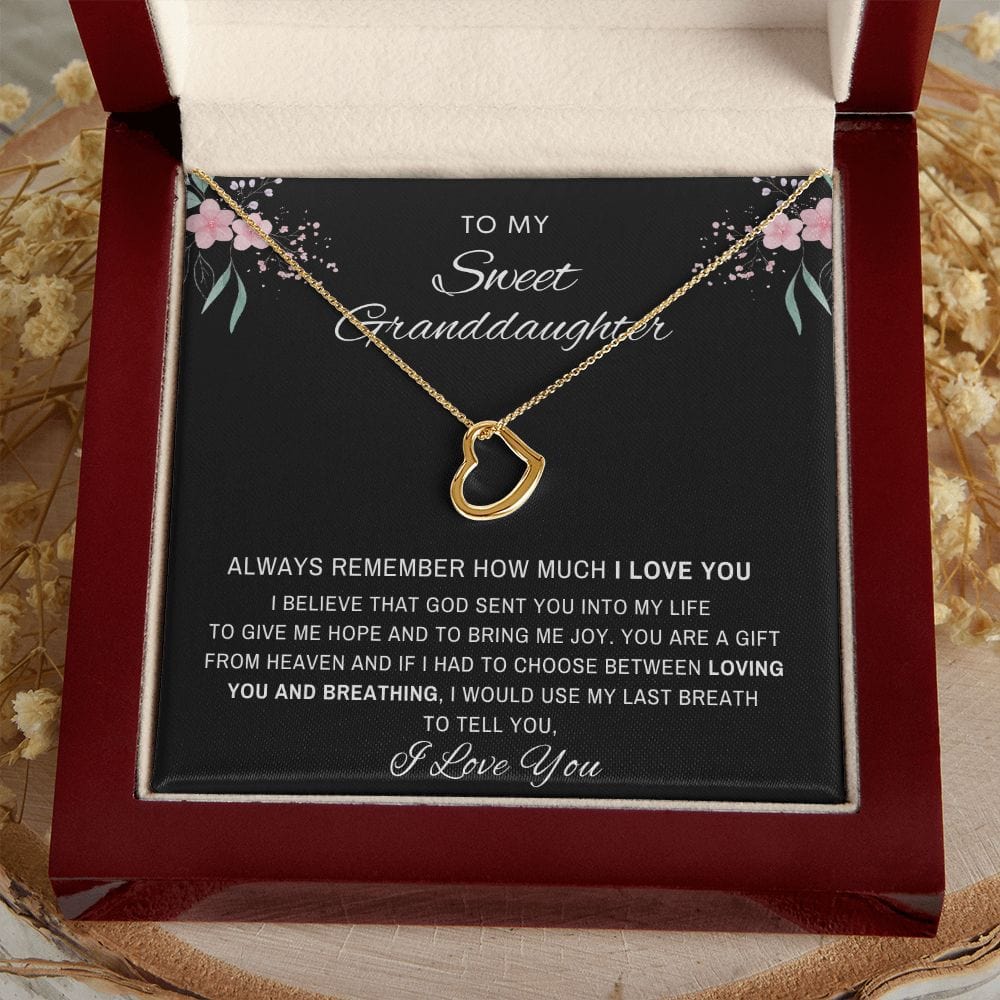 Granddaughter necklace, first communion gift from grandparents. Gift from Grandpa