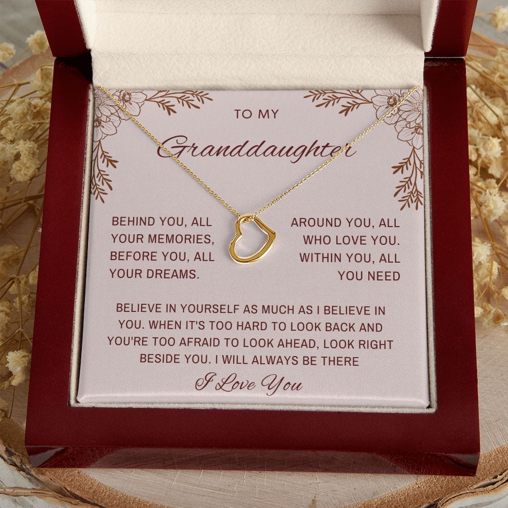 Granddaughter necklace from grammy, To our granddaughter jewelry, Graduation/birthday/Christmas gift
