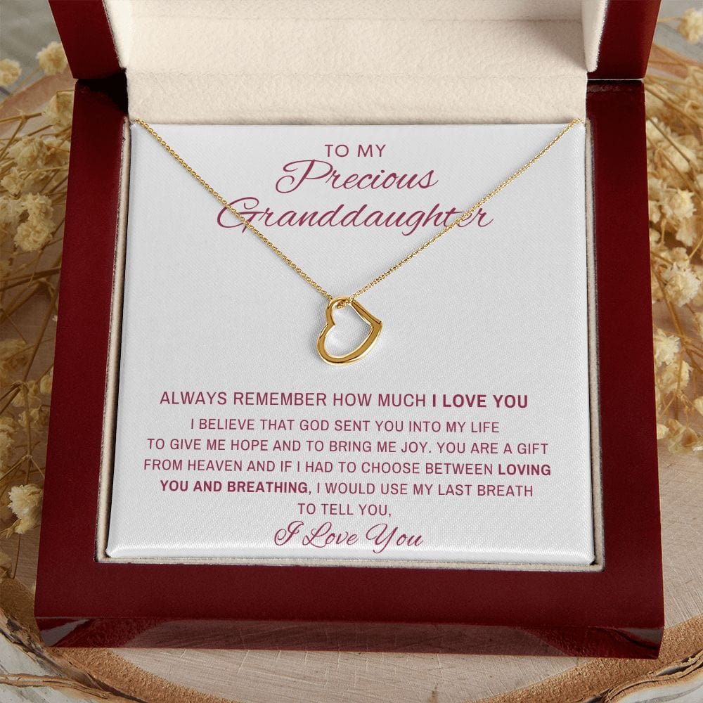 Granddaughter necklace from grandma, To our granddaughter jewelry, Graduation/birthday/Christmas gift