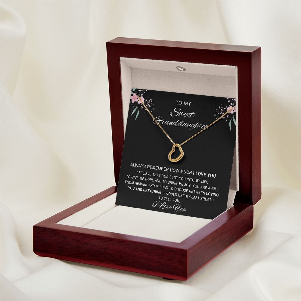 Granddaughter necklace, first communion gift from grandparents. Gift from Grandpa