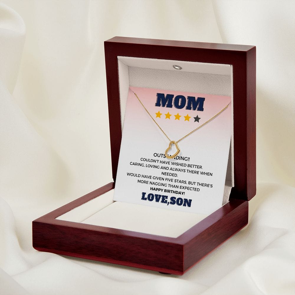 Funny Gift Outstanding Mom 4 Star Necklace