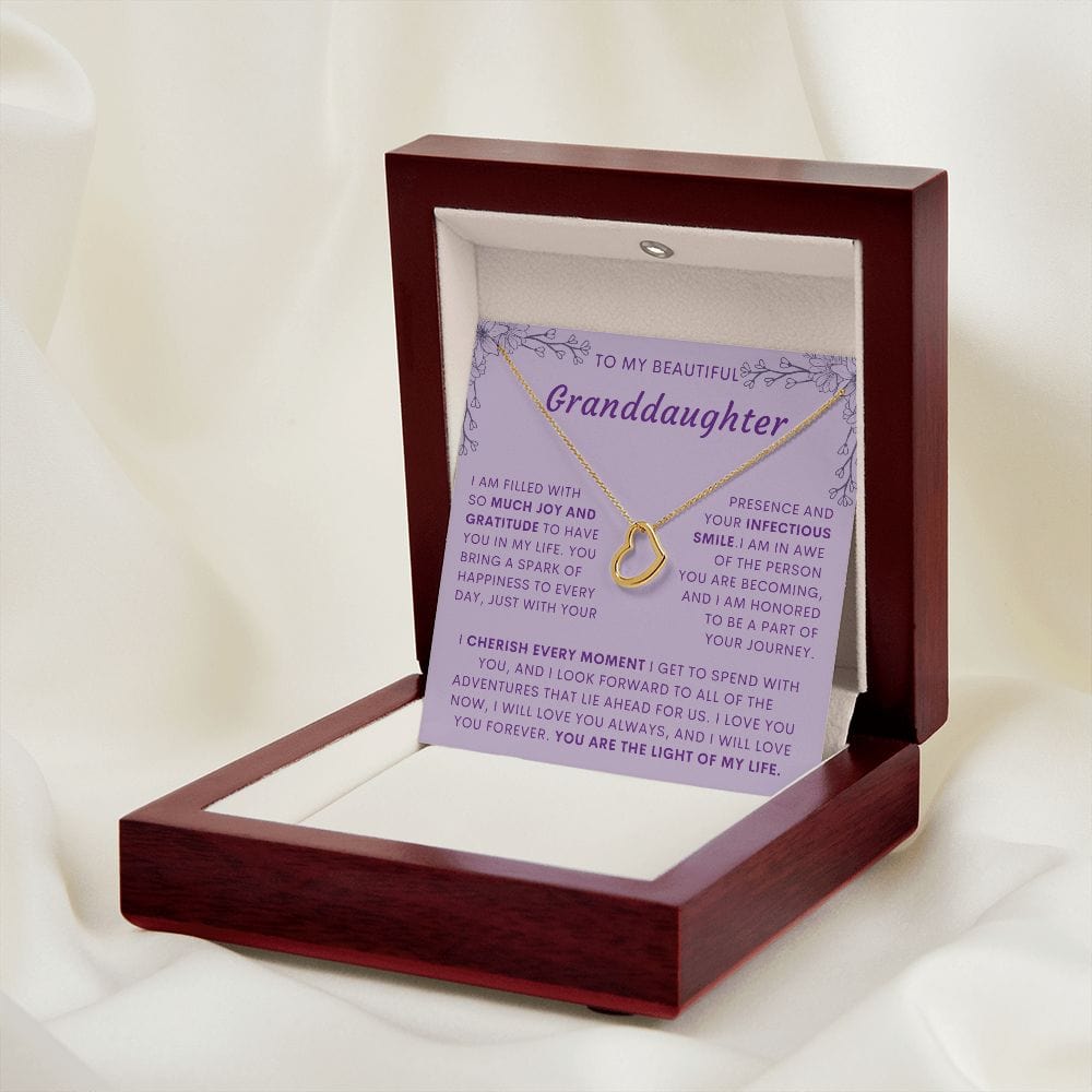 Granddaughter necklace from grandma, To our granddaughter jewelry, Graduation/birthday/Christmas gift