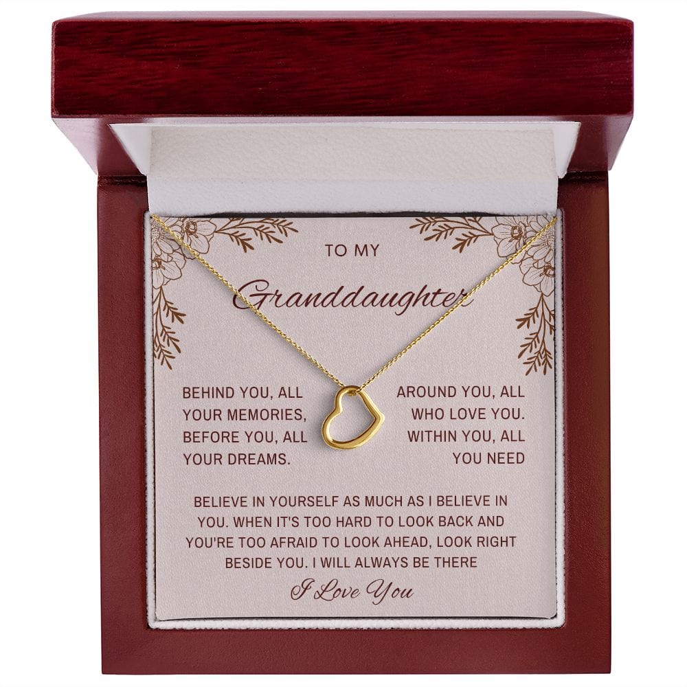 Granddaughter necklace from grammy, To our granddaughter jewelry, Graduation/birthday/Christmas gift