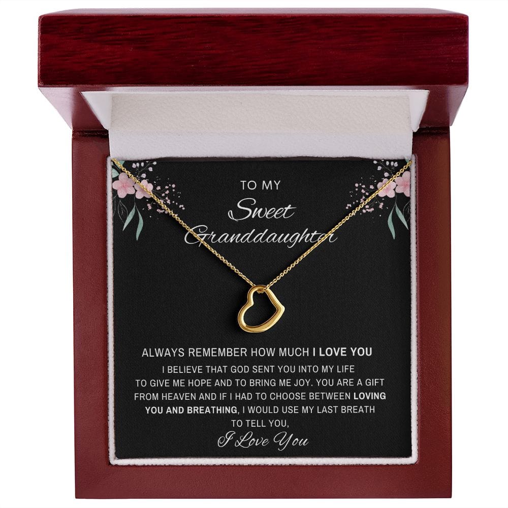 Granddaughter necklace, first communion gift from grandparents. Gift from Grandpa