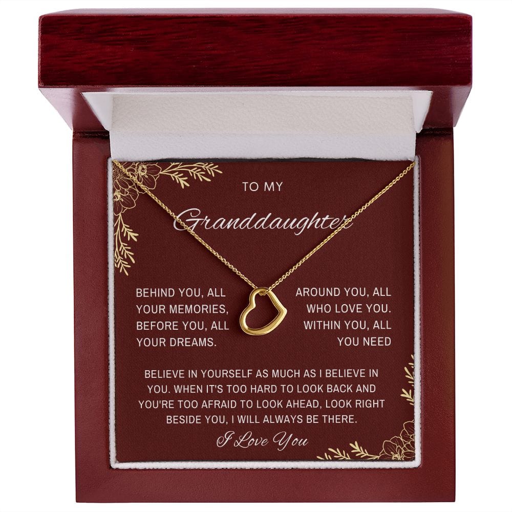 Granddaughter necklace from grandma, To our granddaughter jewelry, Graduation/birthday/Christmas gift
