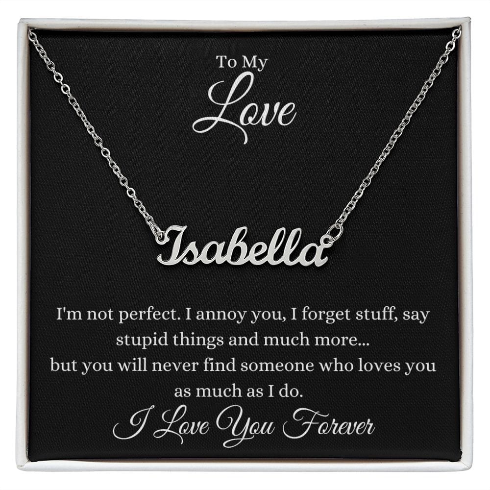 Love You Forever- Personalized Name Necklace