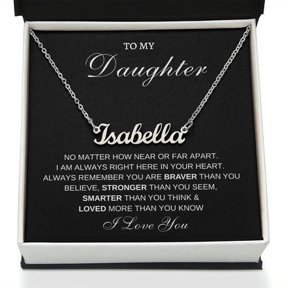 Daughter Name Personalized Necklace