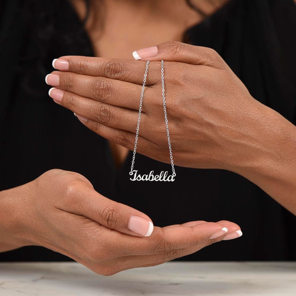Personalized Name Necklace- Niece Braver, Stronger