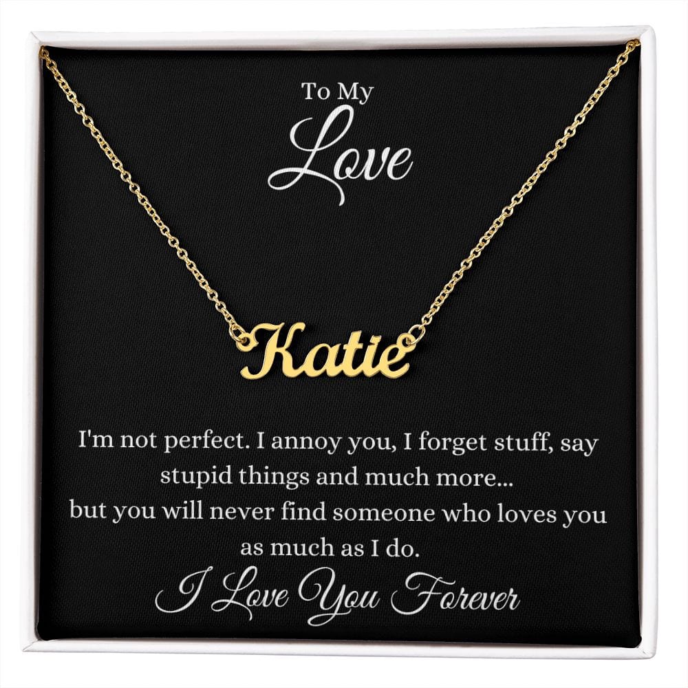 Love You Forever- Personalized Name Necklace